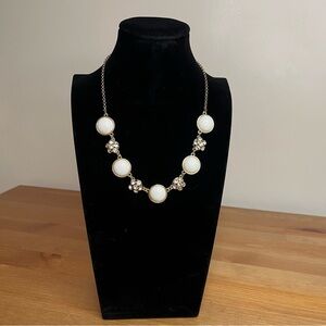 Vintage-style Monet gold tone necklace with half-dome acrylic